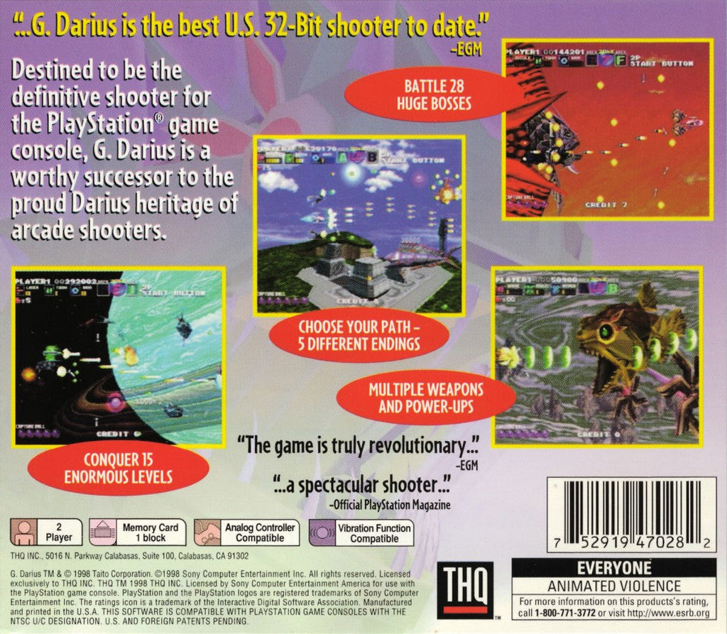G Darius – PlayStation 1 (PS1)