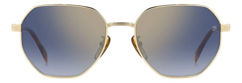 David Beckham DB 1162/F/S Blue Shaded Gold Mirror Sunglasses