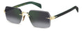 David Beckham DB 7109/S Grey Men's Square Sunglasses 56mm
