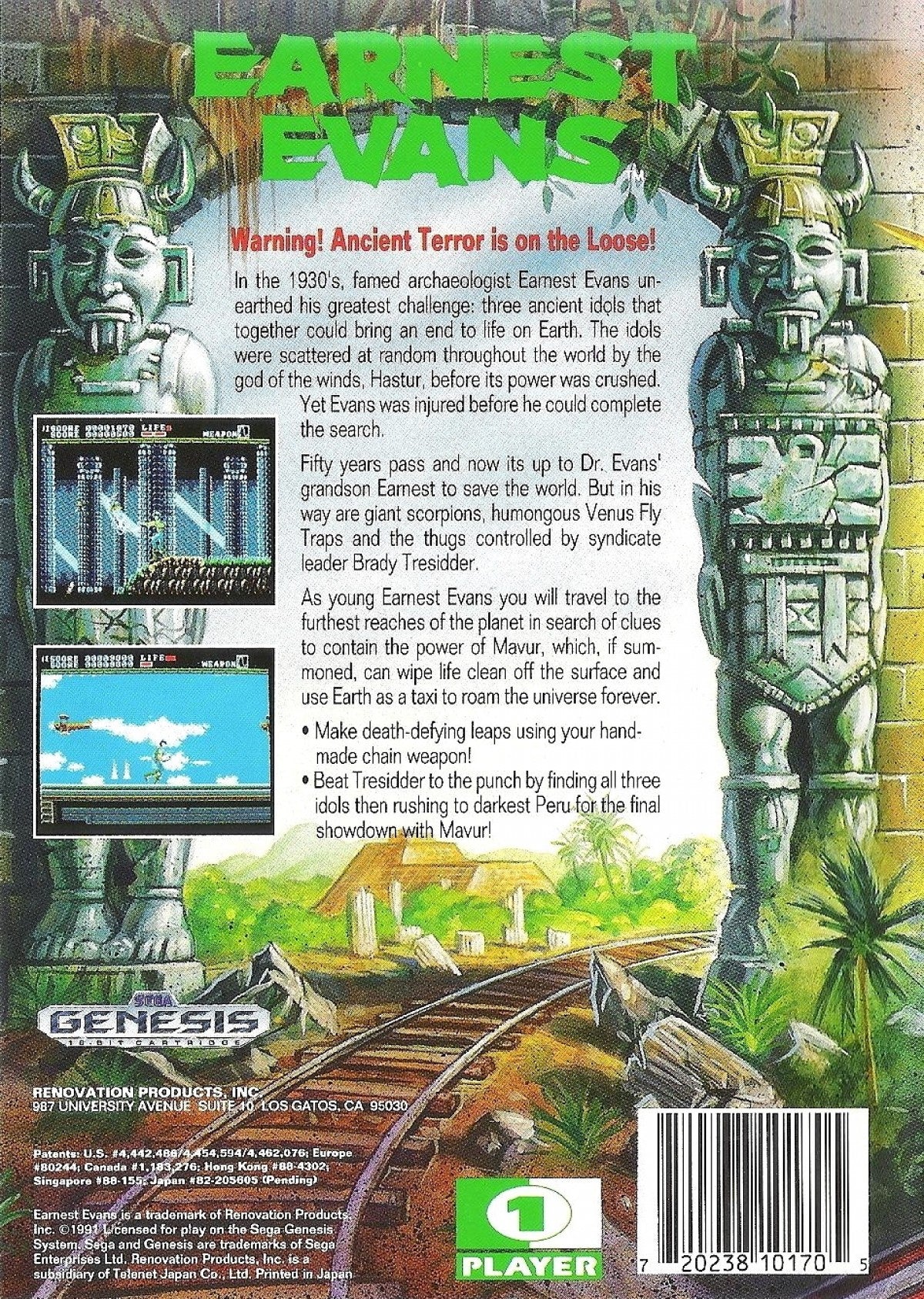 Earnest Evans – Sega Genesis (GEN)