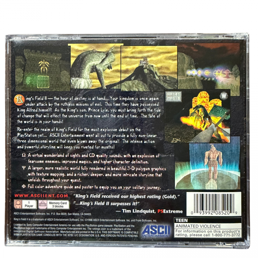 King's Field 2 [COMPLETE IN BOX] – PlayStation 1 (PS1)