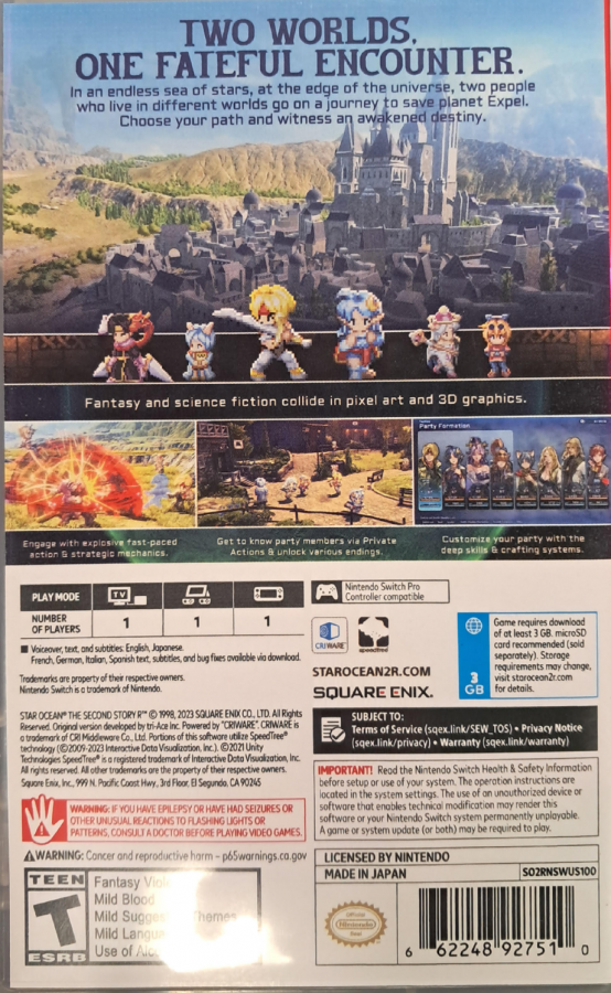 Star Ocean: The Second Story R – Nintendo Switch (NS)