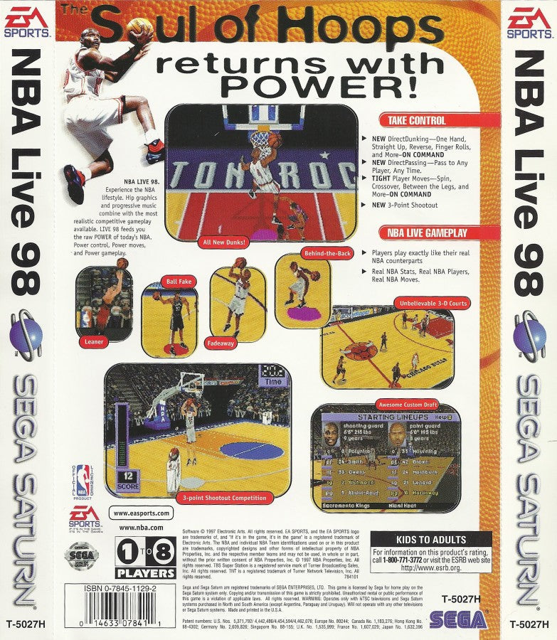 NBA Live 98 – Sega Saturn (SS)