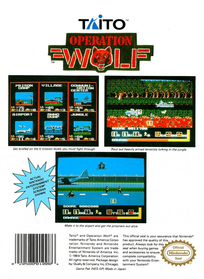 Operation Wolf – Nintendo Entertainment System (NES)