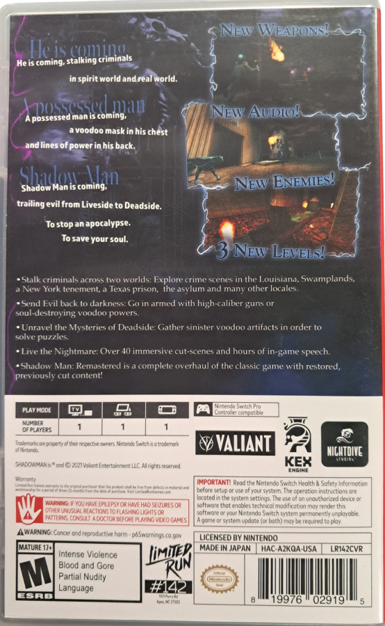 Shadow Man Remastered [Limited Run #142] – Nintendo Switch (NS)