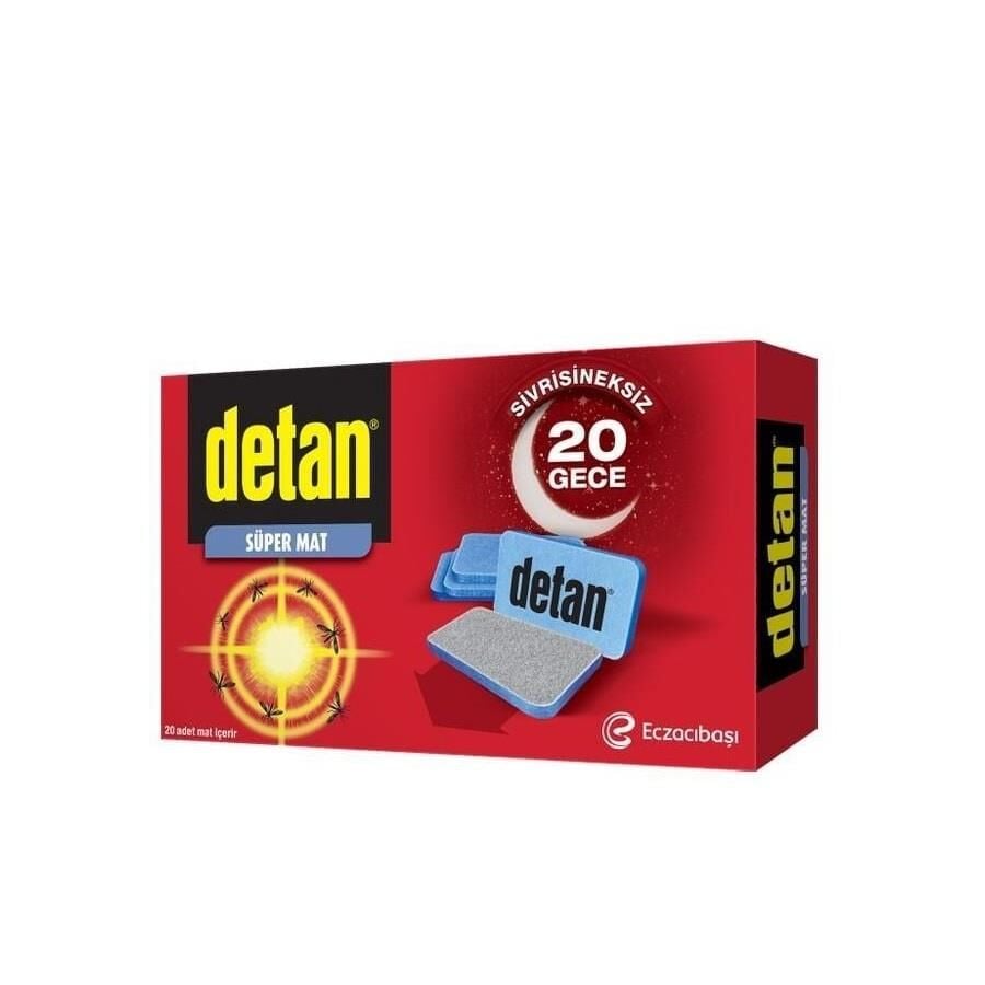 Detan Super Mat Insecticide Tablets for Mosquitoes 20 Count
