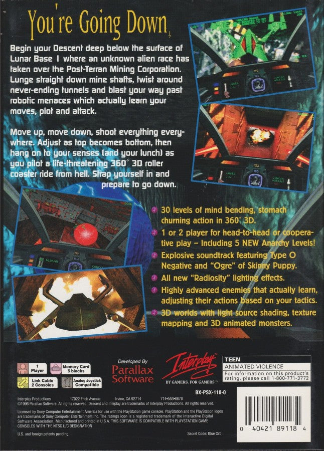 Descent – PlayStation 1 (PS1)