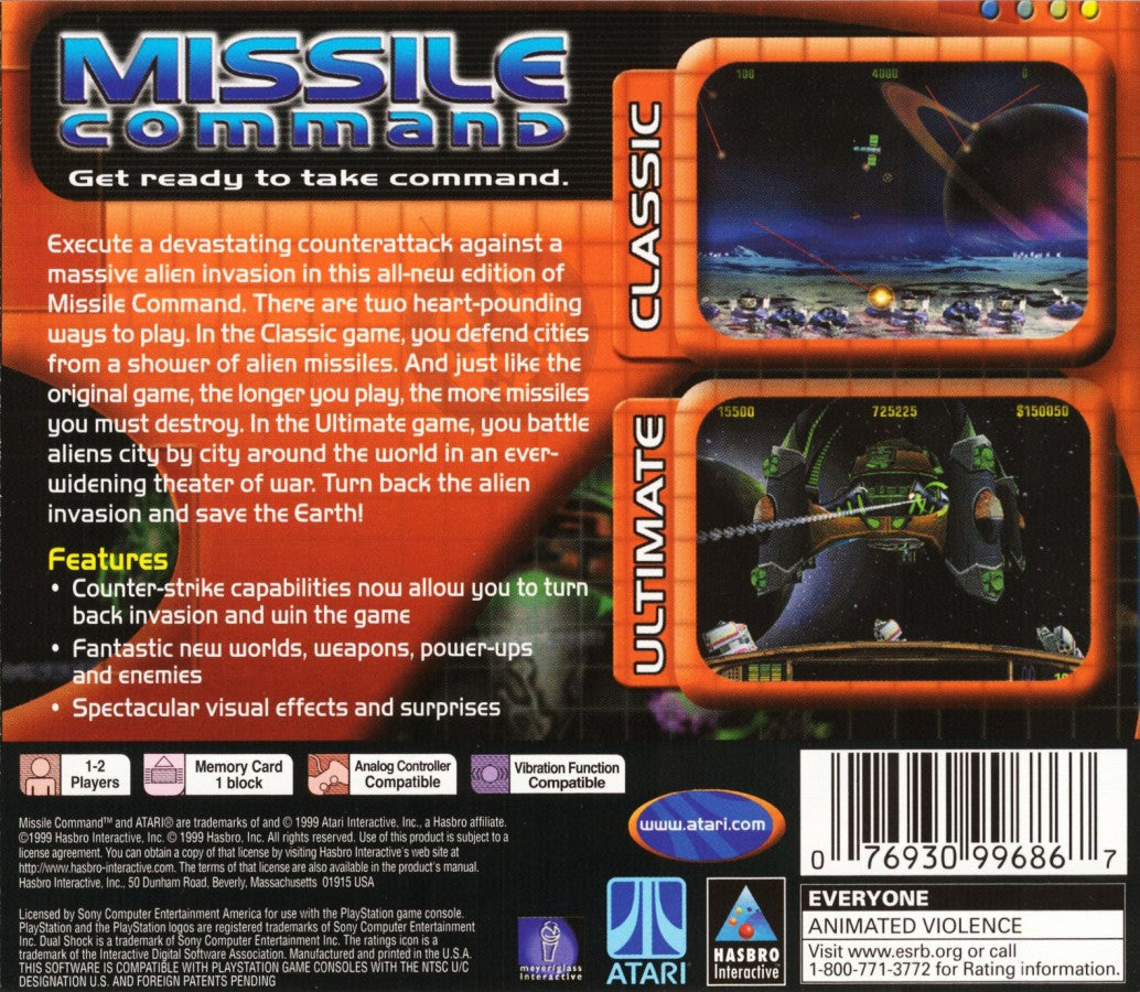 Missile Command – PlayStation 1 (PS1)