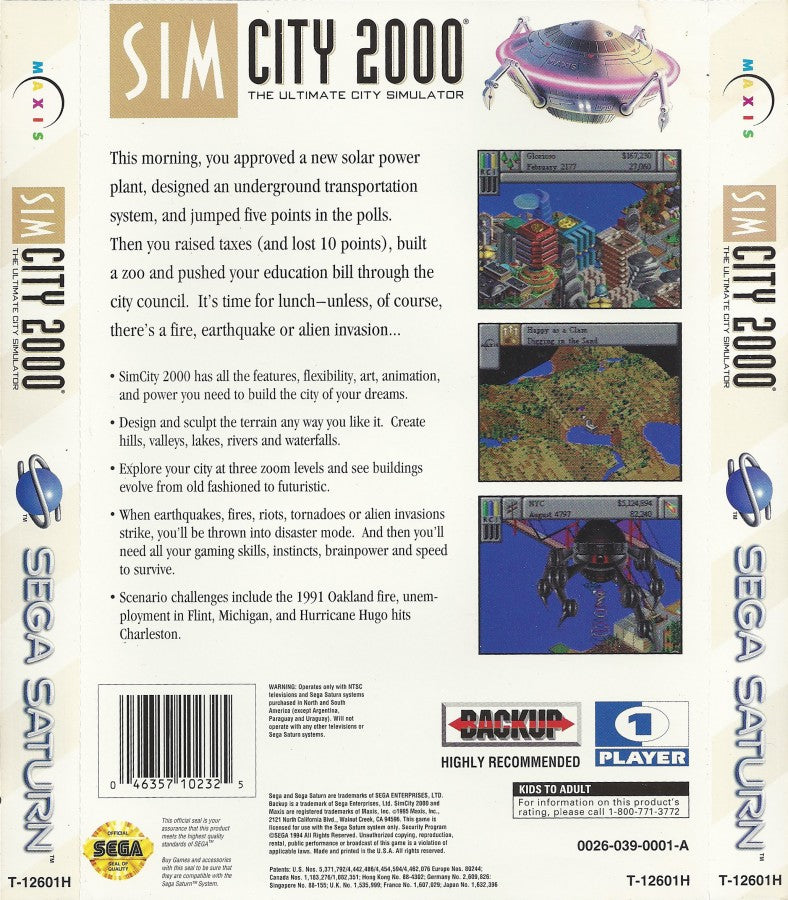 SimCity 2000 – Sega Saturn (SS)