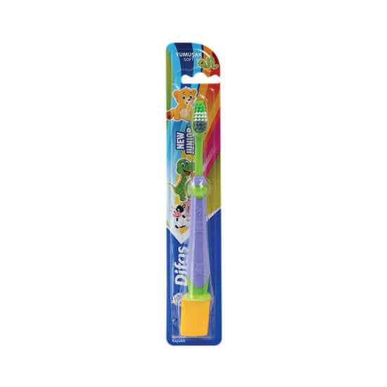 Difas Kids Toothbrush with Soft Bristles & Standing Base