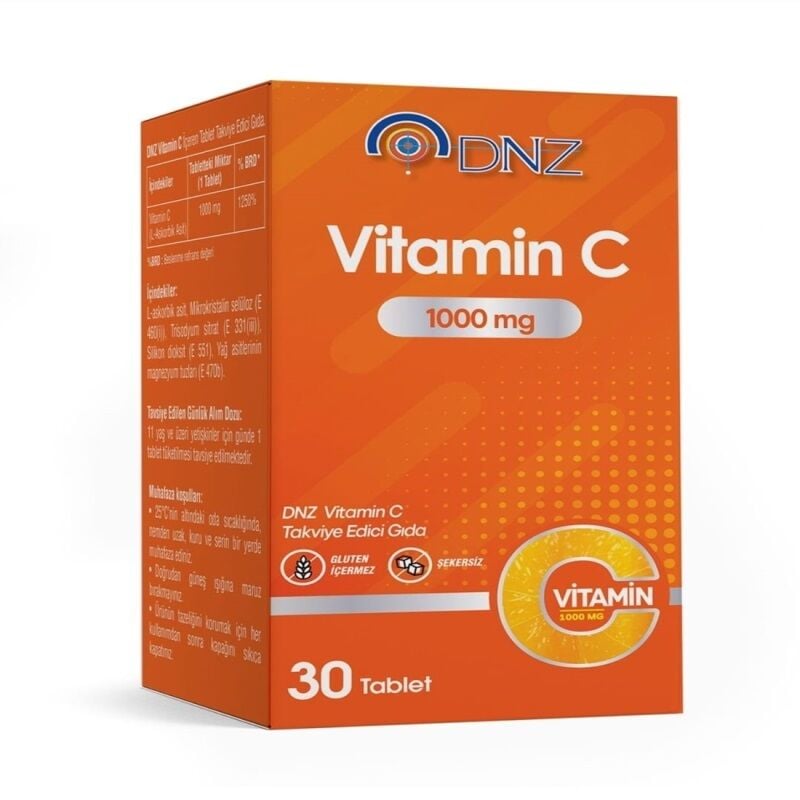 Deniz Pharma DNZ Vitamin C 1000 mg Daily Support 30 Tablets