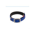 Doca Woven Soft Dog Collar in Blue 55 cm