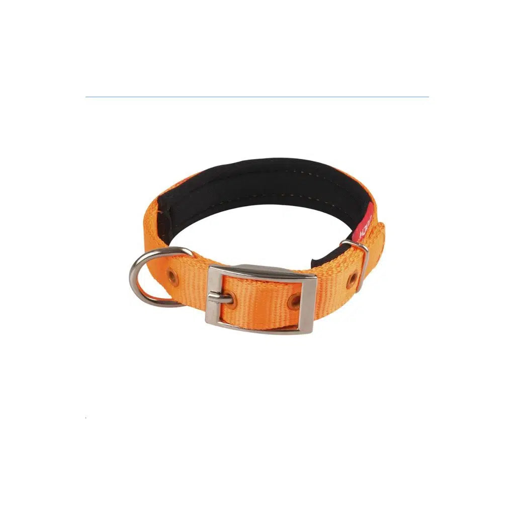 Doca Pet Soft Woven Orange Dog Collar 45 cm