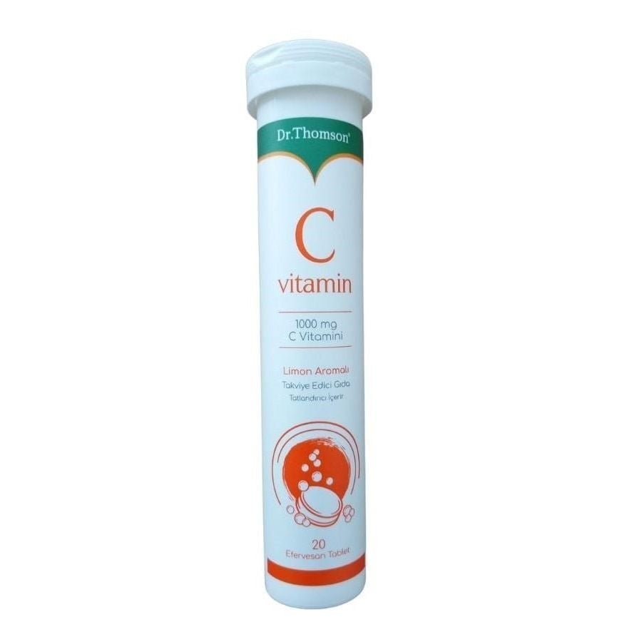 Dr.Thomson Vitamin C Effervescent Tablets for Daily Support 20 Count