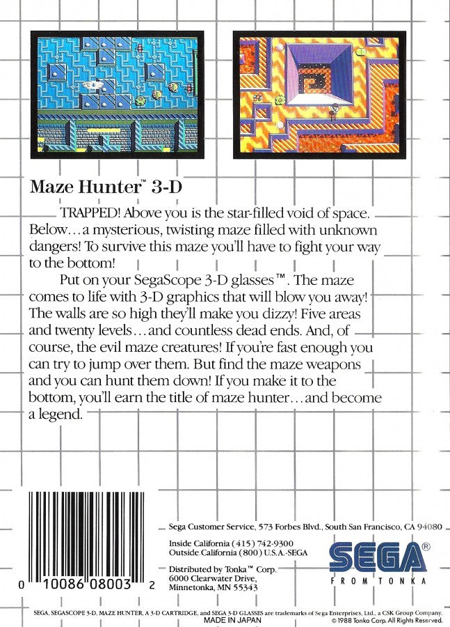 Maze Hunter 3D – Sega Master System (SMS)