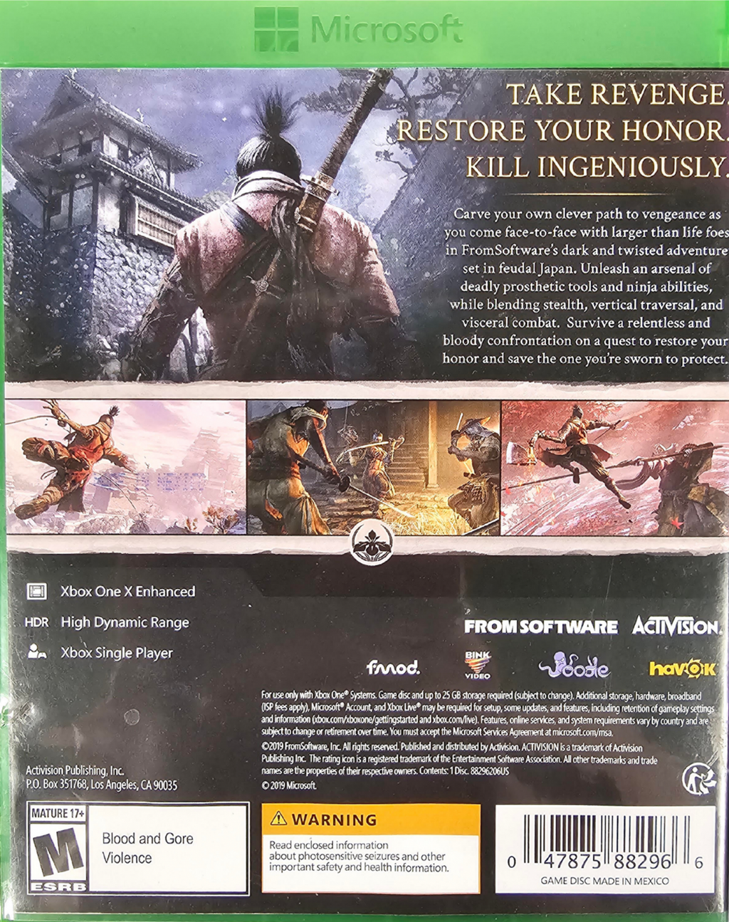 Sekiro: Shadows Die Twice – Xbox One (XONE)