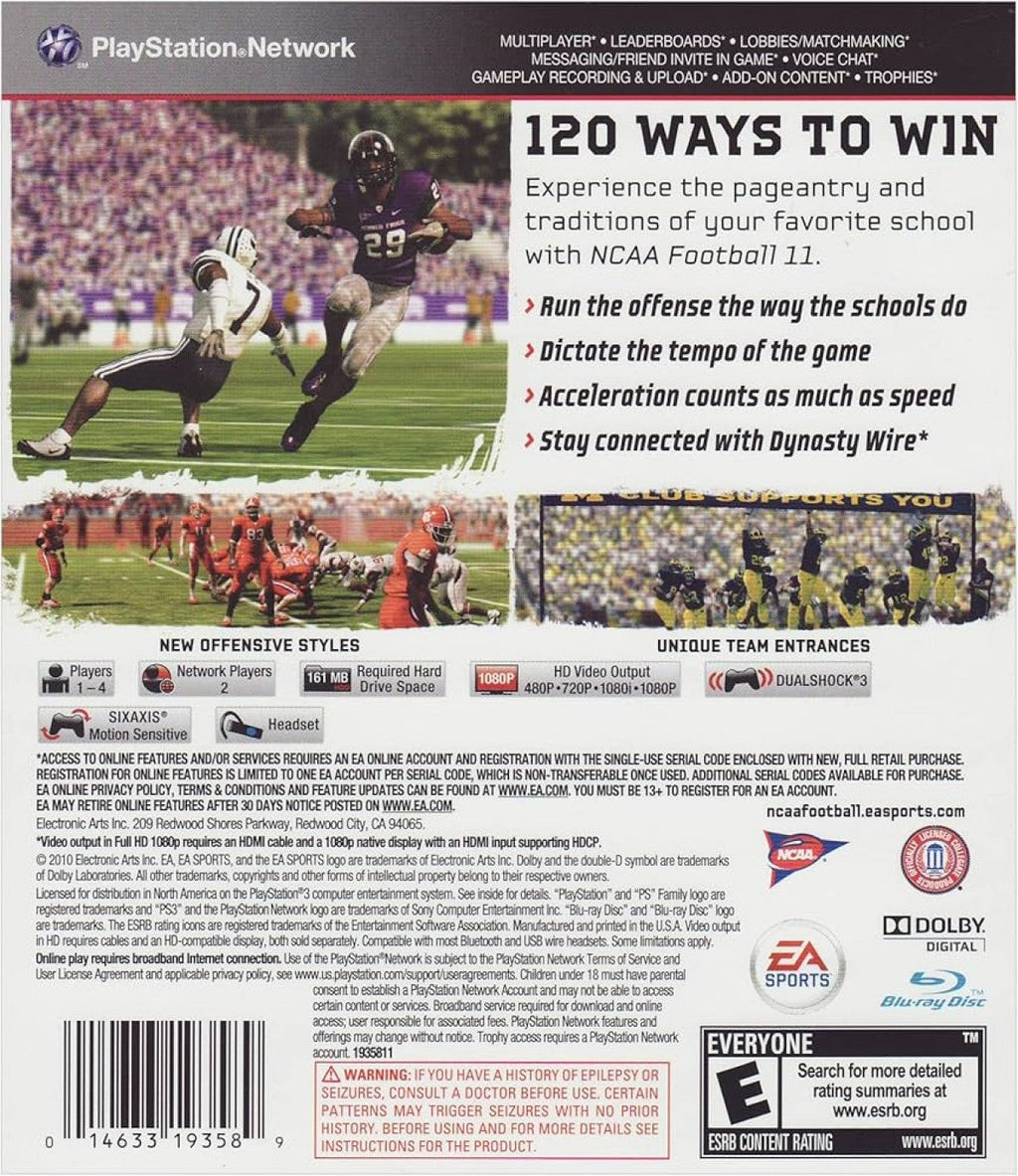 NCAA Football 11 – PlayStation 3 (PS3)