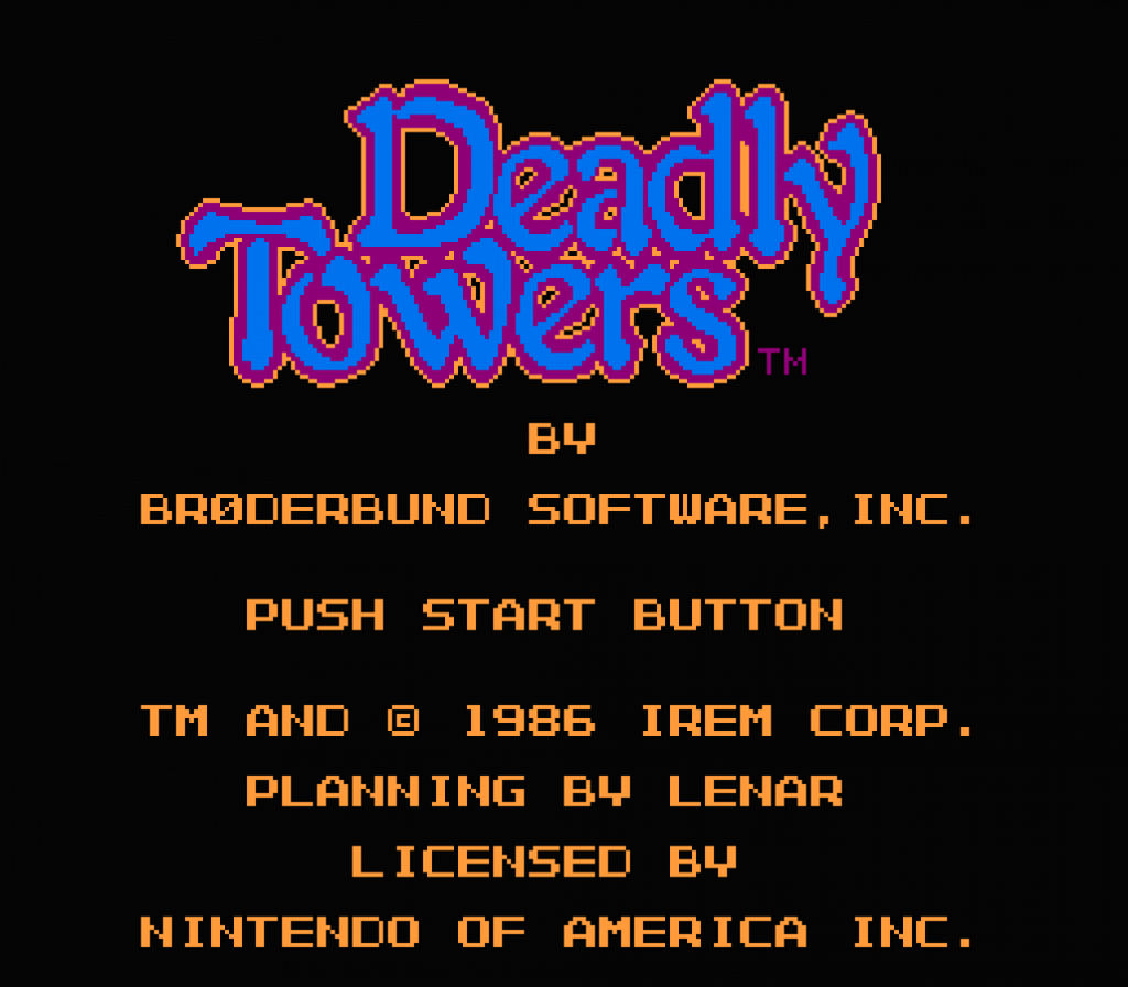 Deadly Towers – Nintendo Entertainment System (NES)
