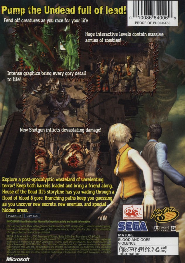House of the Dead 3 — Xbox (XBOX)