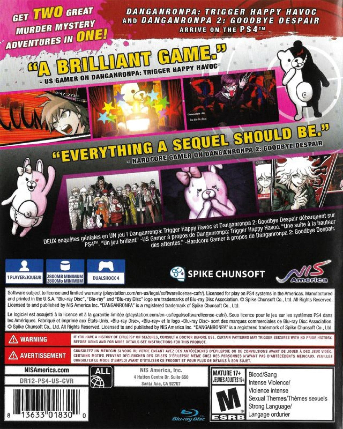 Danganronpa 1-2 Reload – PlayStation 4 (PS4)