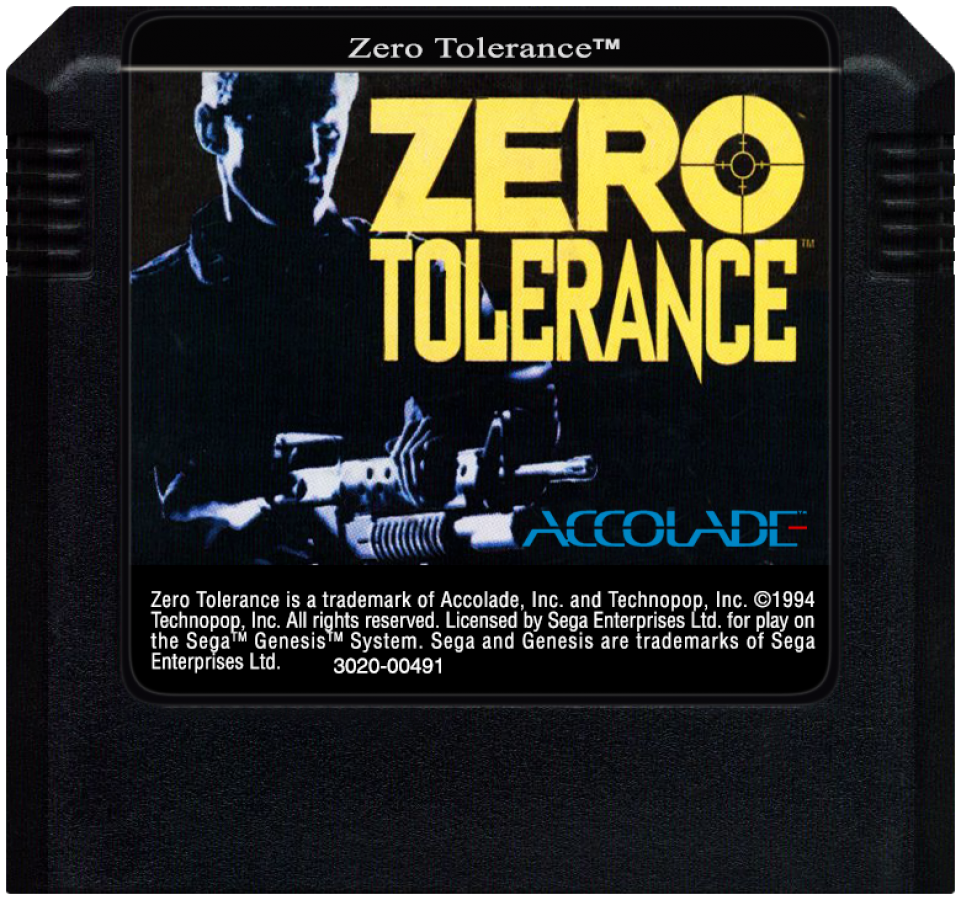 Zero Tolerance – Sega Genesis (GEN)