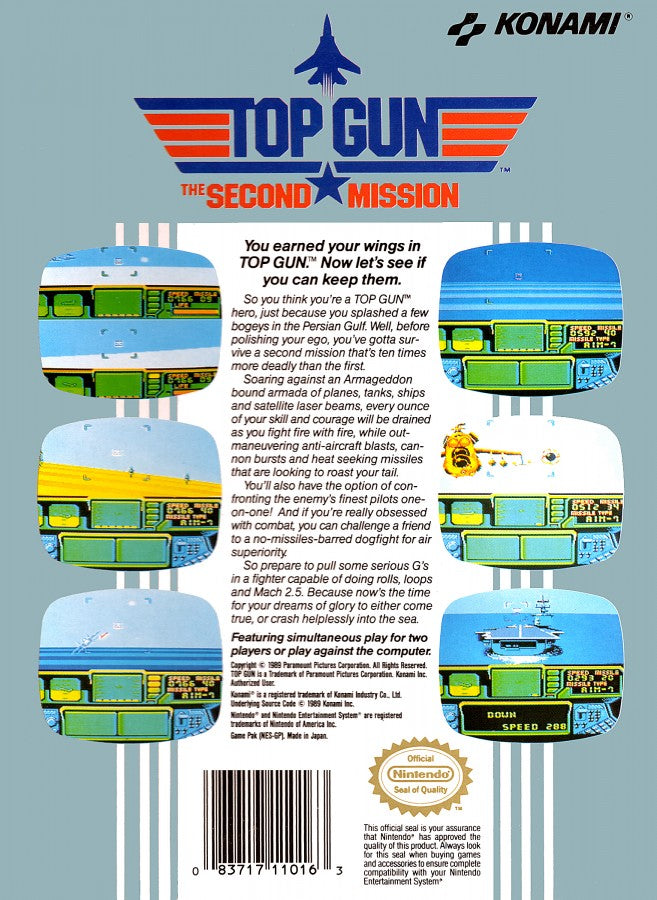 Top Gun: The Second Mission – Nintendo Entertainment System (NES)