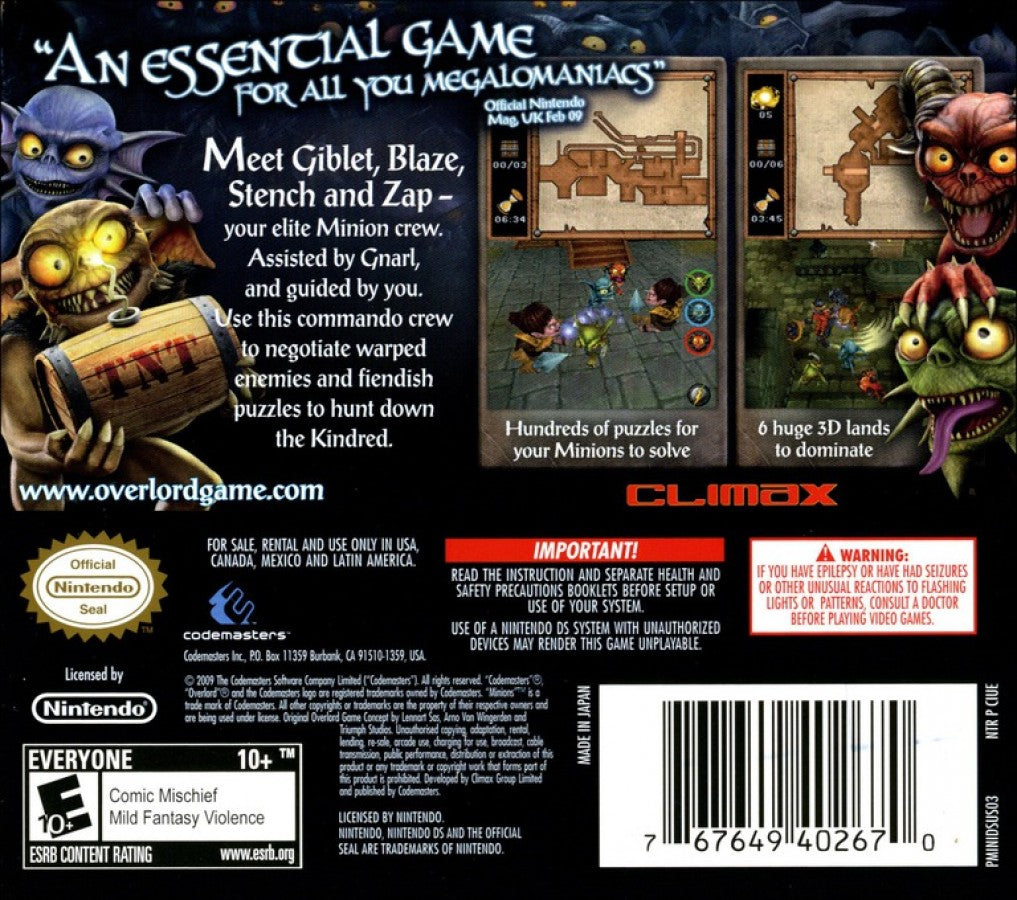 Overlord: Minions — Nintendo DS (DS)
