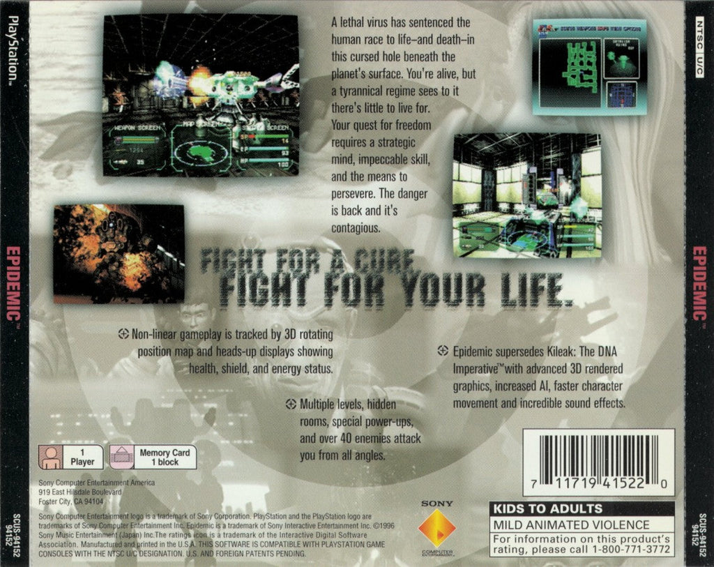 Epidemic – PlayStation 1 (PS1)