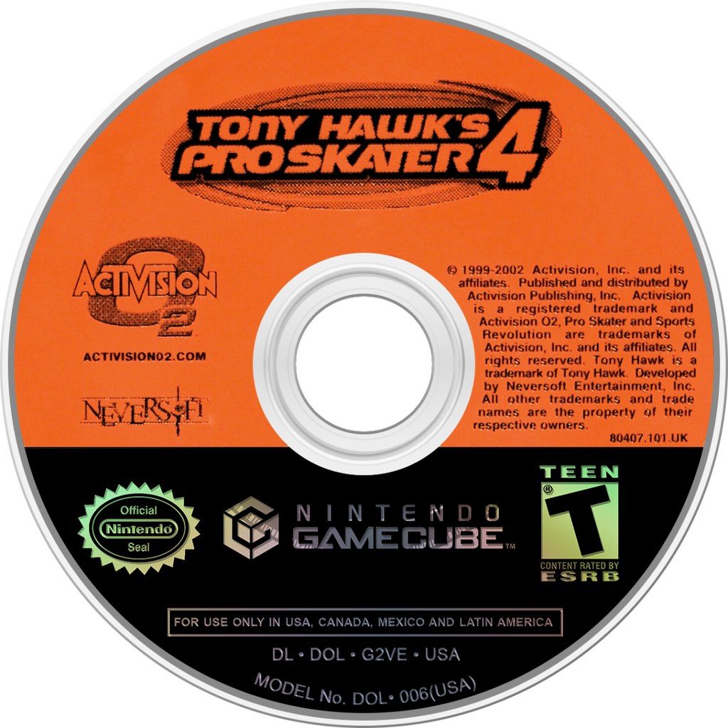 Tony Hawk's Pro Skater 4 – GameCube (GC)