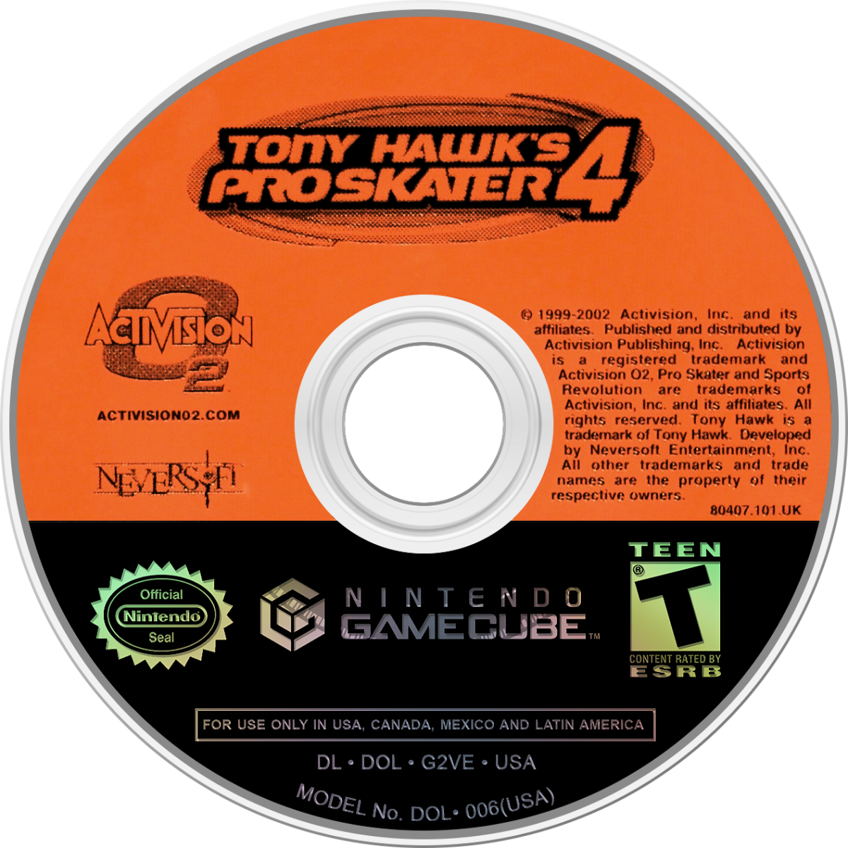 Tony Hawk's Pro Skater 4 – GameCube (GC)