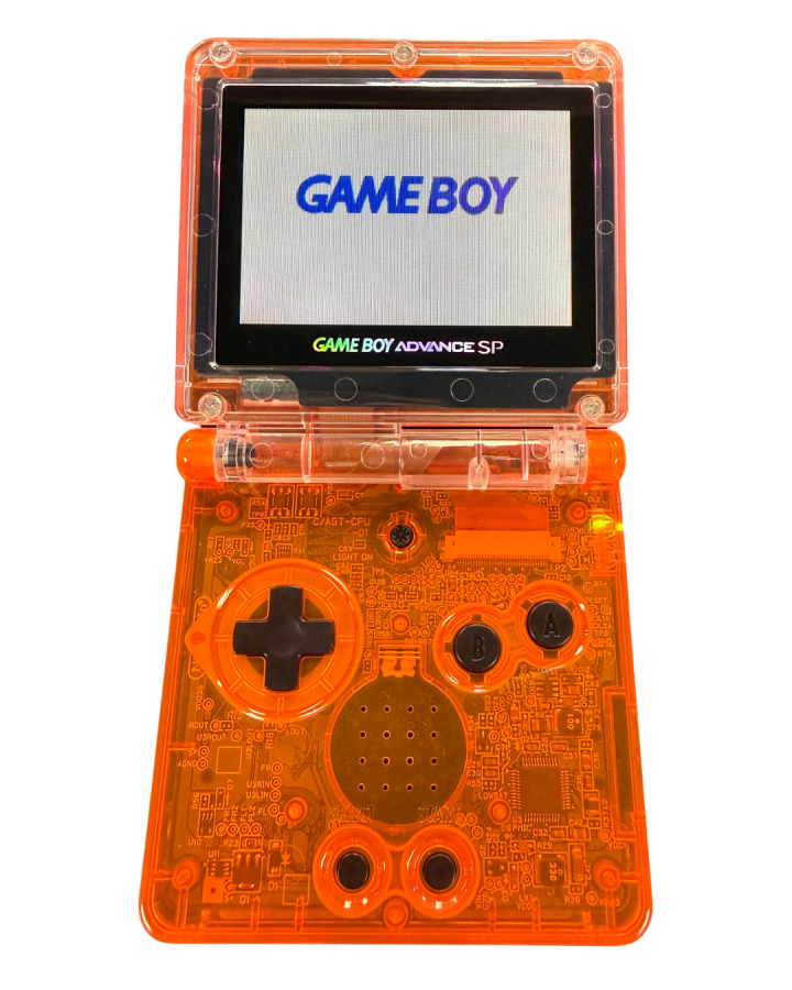 Game Boy Advance SP (GBA SP) [Custom Orange Shell] – Game Boy Advance SP (GBA SP)