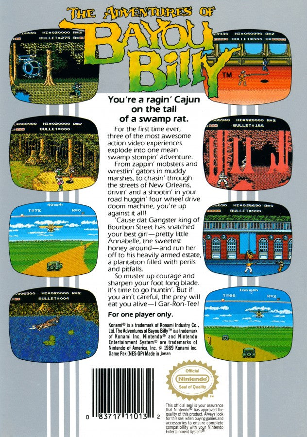 The Adventures of Bayou Billy  – Nintendo Entertainment System (NES)