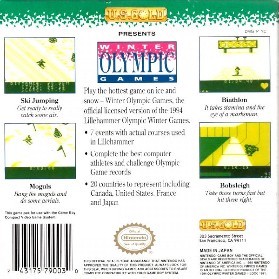 Winter Olympic Games: Lillehammer '94 – Game Boy (GB)