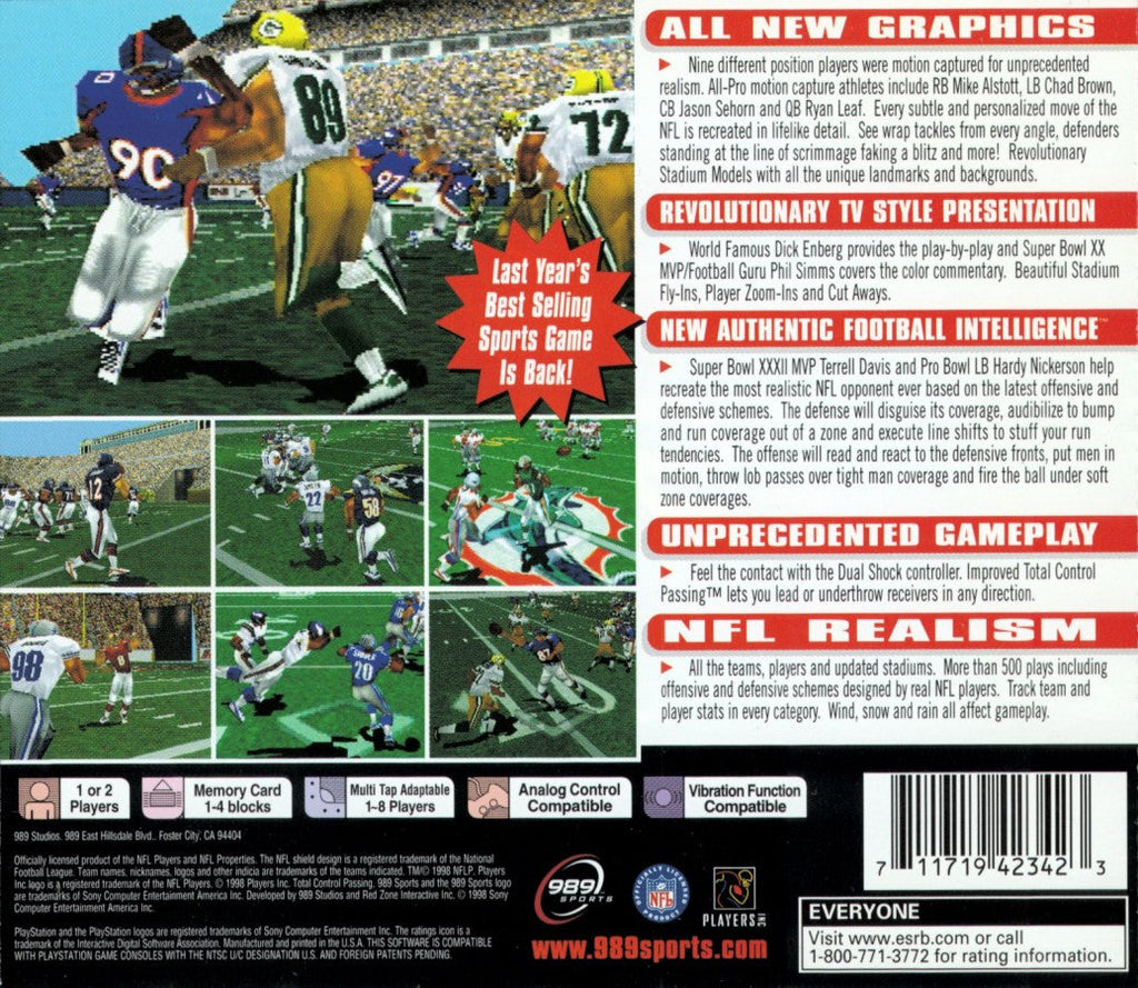 NFL GameDay 99 – PlayStation 1 (PS1)