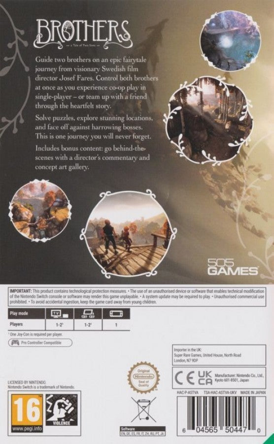 Brothers: A Tale of Two Sons [PAL Import] – Nintendo Switch (NS)