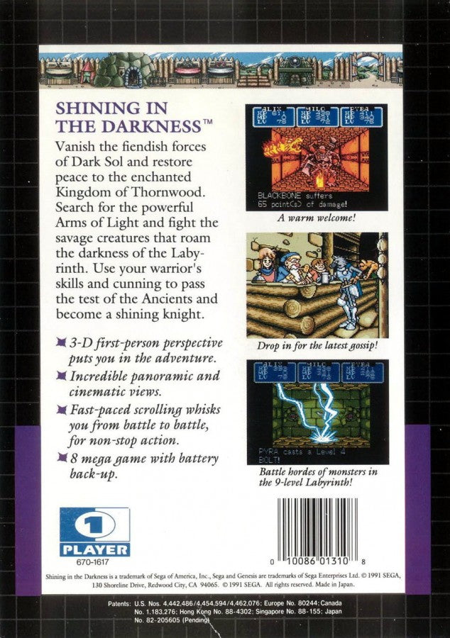 Shining in the Darkness – Sega Genesis (GEN)