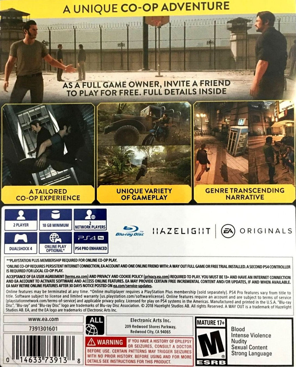 A Way Out – PlayStation 4 (PS4)
