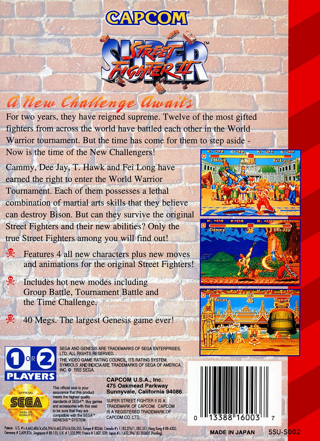 Super Street Fighter II – Sega Genesis (GEN)