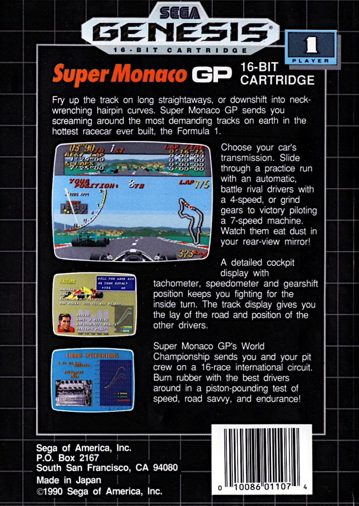 Super Monaco GP – Sega Genesis (GEN)