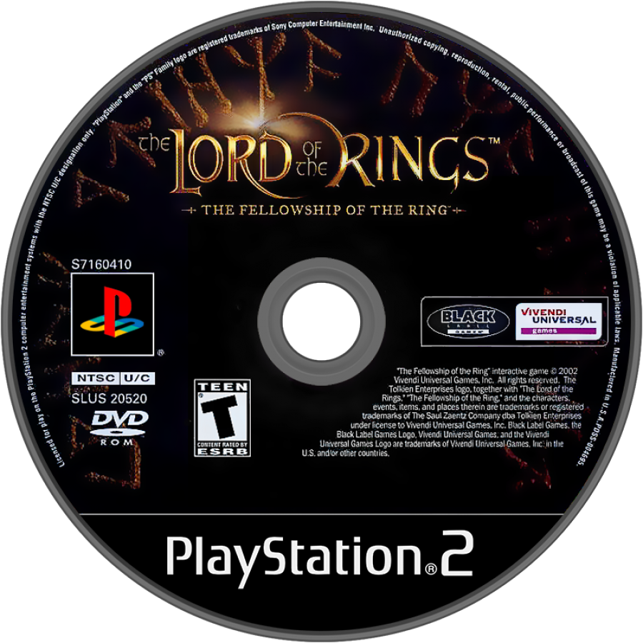 Lord of the Rings: Fellowship of the Ring – PlayStation 2 (PS2)