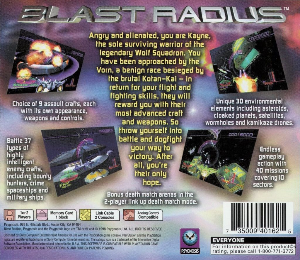 Blast Radius – PlayStation 1 (PS1)