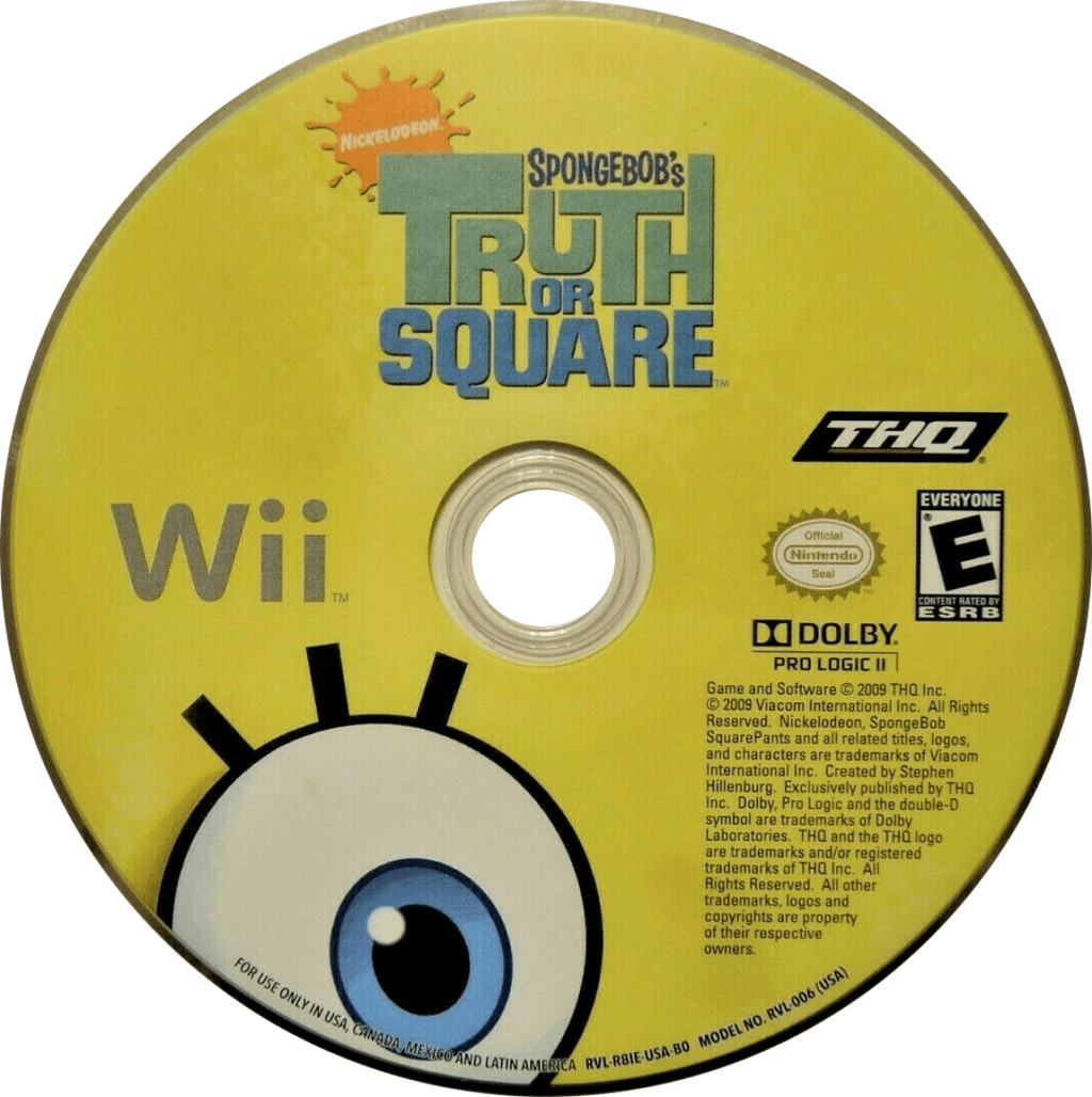 SpongeBob's Truth or Square – Nintendo Wii (Wii)
