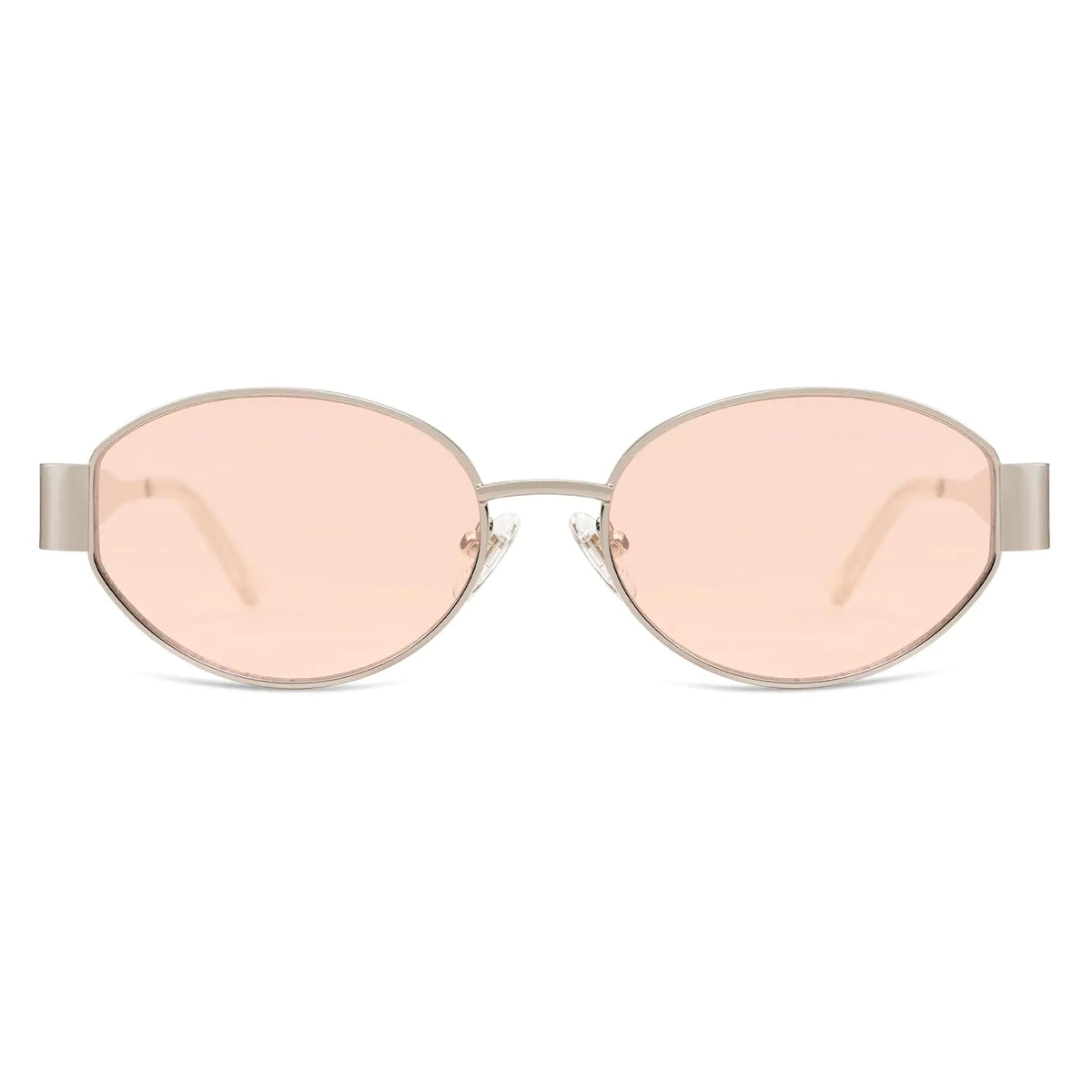 SOJOS Retro Oval Sunglasses for Women Men Trendy Sun Glasses Classic Shades UV400 Protection SJ1217 Light Gold/Light Brown