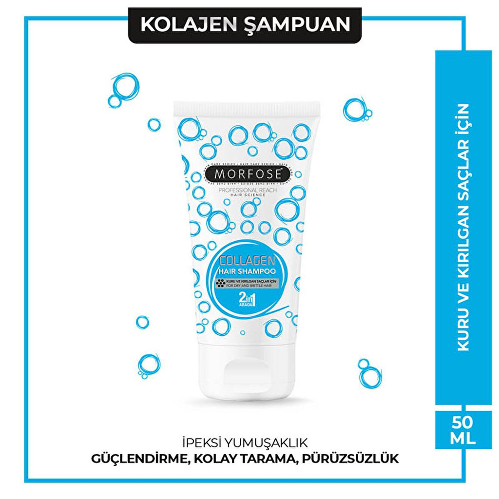 Morfose Collagen Shampoo for Dry Hair - 1.69 fl oz, Gentle Cleansing & Nourishment