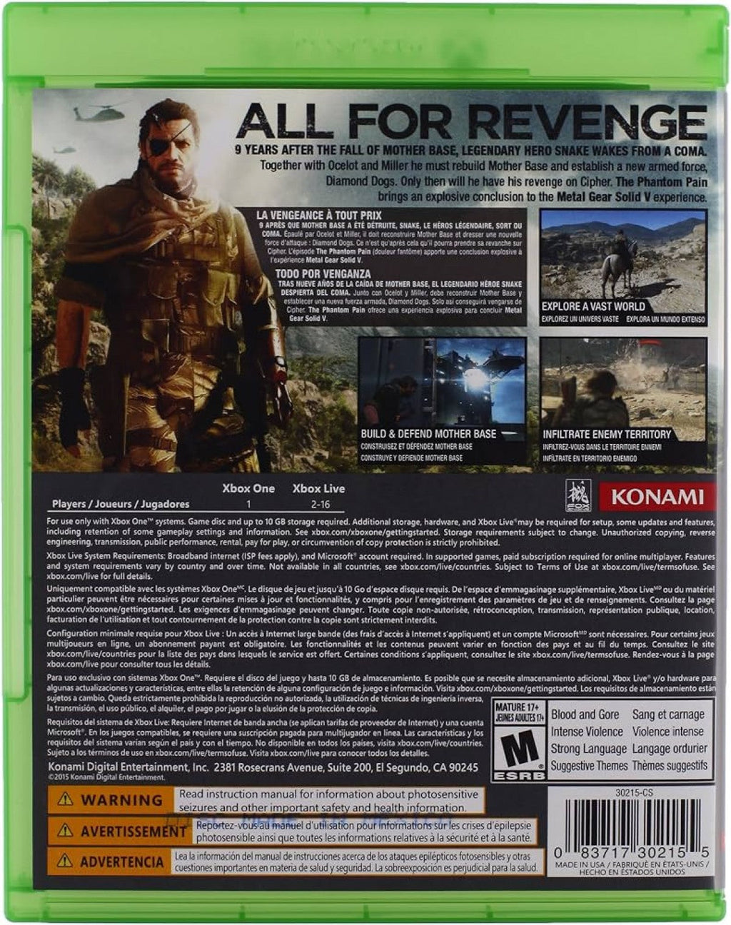 Metal Gear Solid V: The Phantom Pain – Xbox One (XONE)