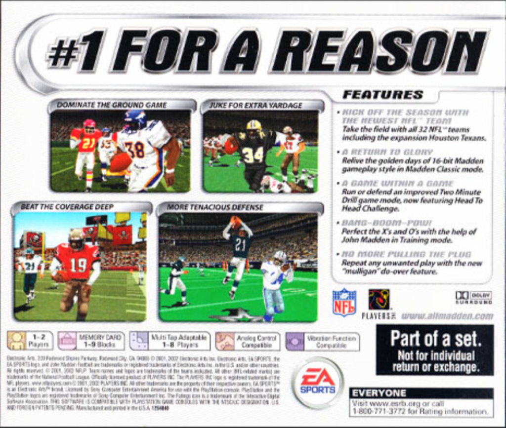 Madden NFL 2002 [Collector's Edition] – PlayStation 1 (PS1)