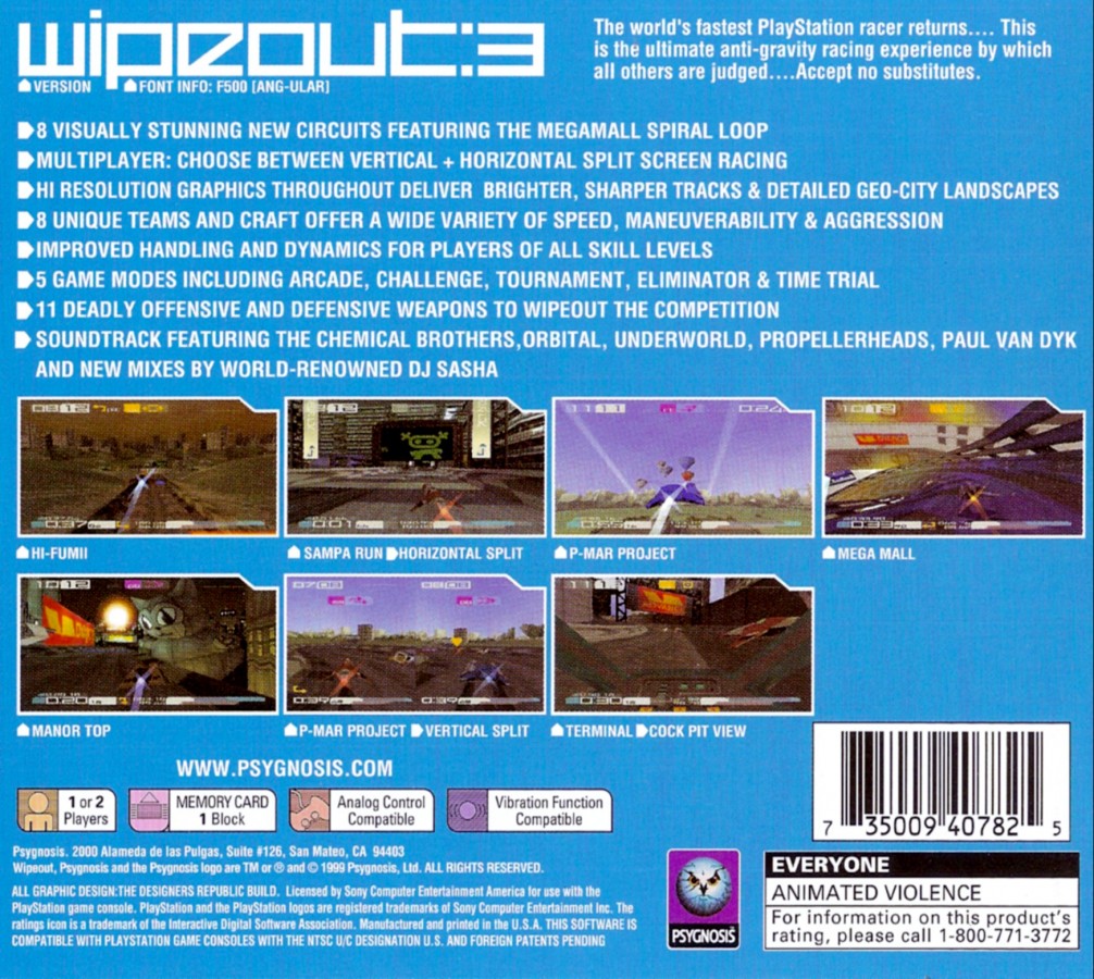 Wipeout 3 – PlayStation 1 (PS1)