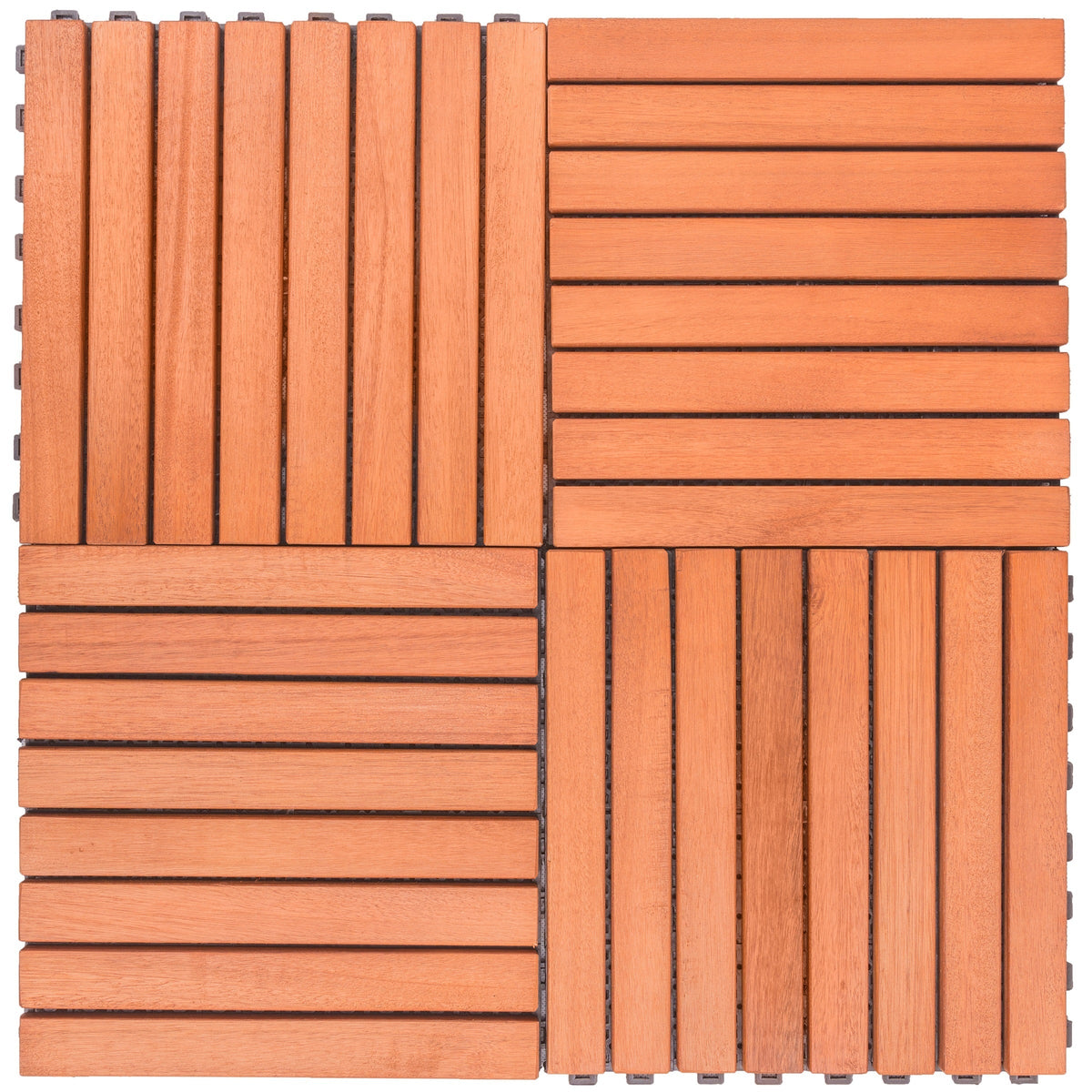 Wooden Interlocking Deck Tiles