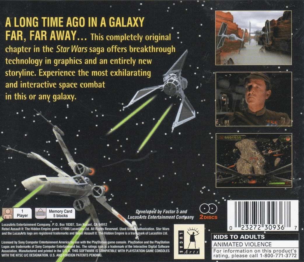Star Wars: Rebel Assault II – PlayStation 1 (PS1)