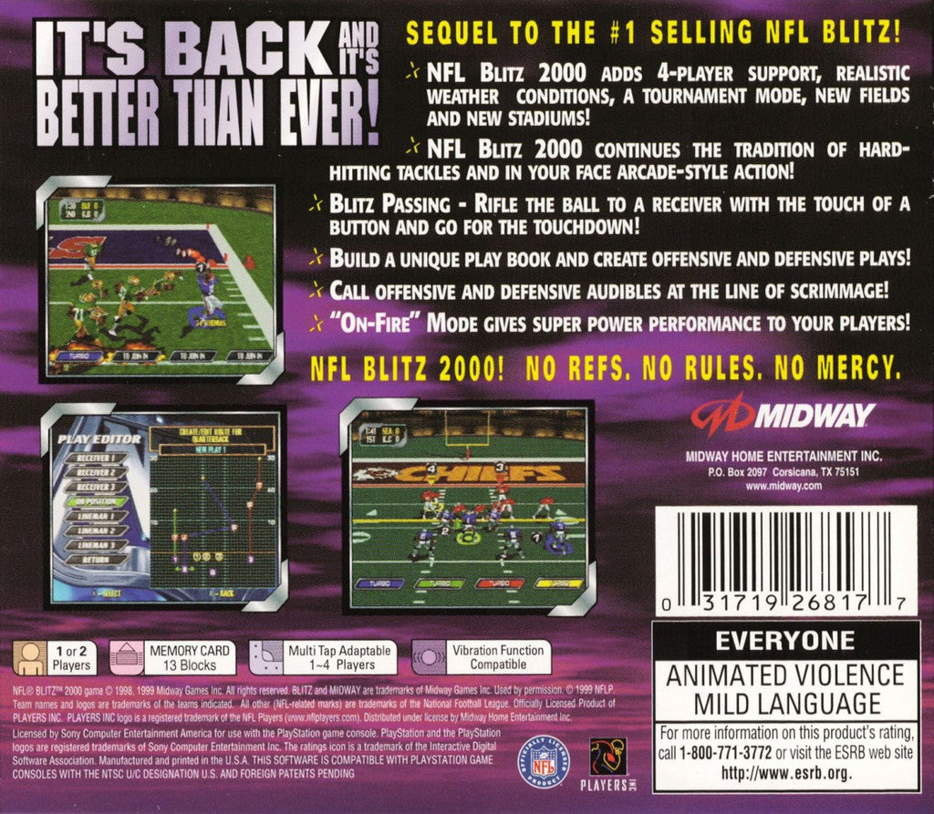 NFL Blitz 2000 – PlayStation 1 (PS1)